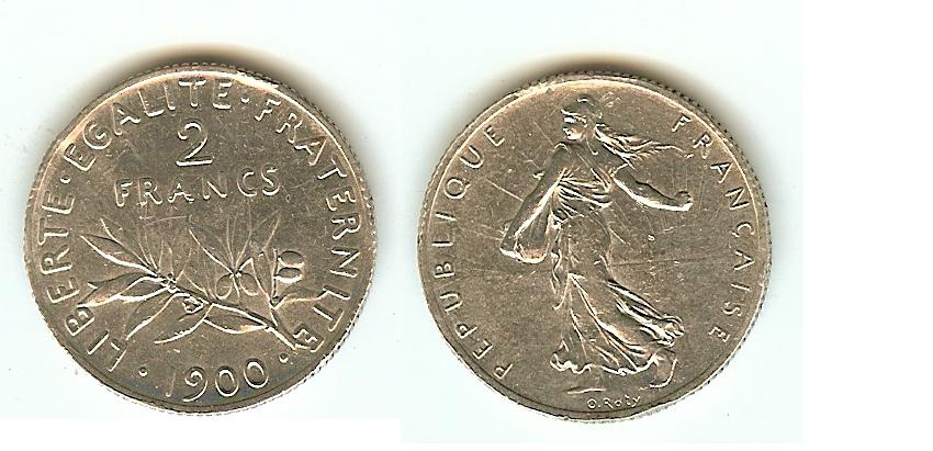2 francs Semeuse 1900 SUP++